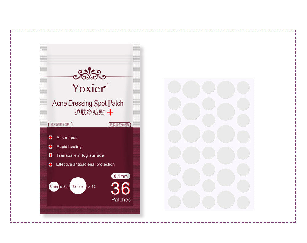 Yoxier acne dressing spot patch pack with 36 invisible acne patches for blemish care.