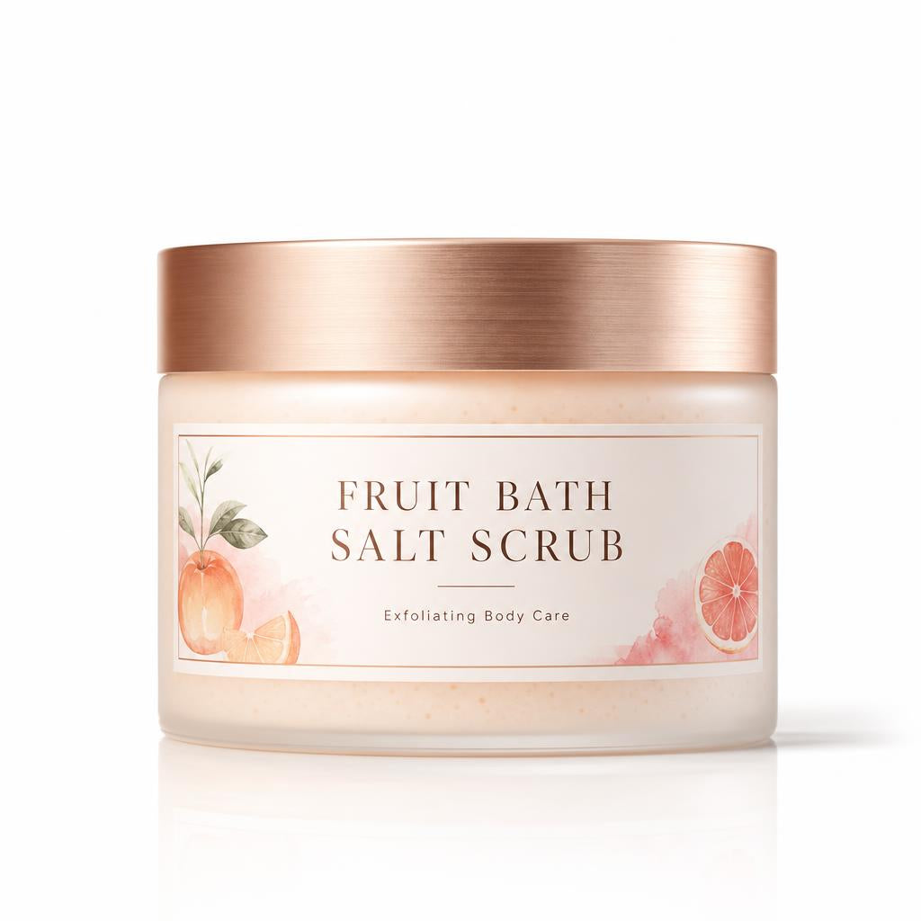 Fruit Bath Salt Scrub Cream Exfoliating Body Care